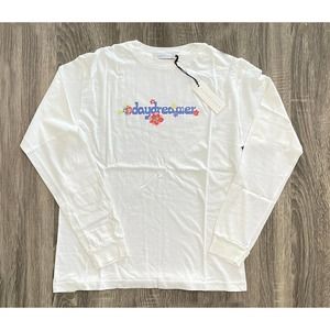 Daydreamer Flower Logo Long Sleeve Tee in Vintage White XS New With Tags